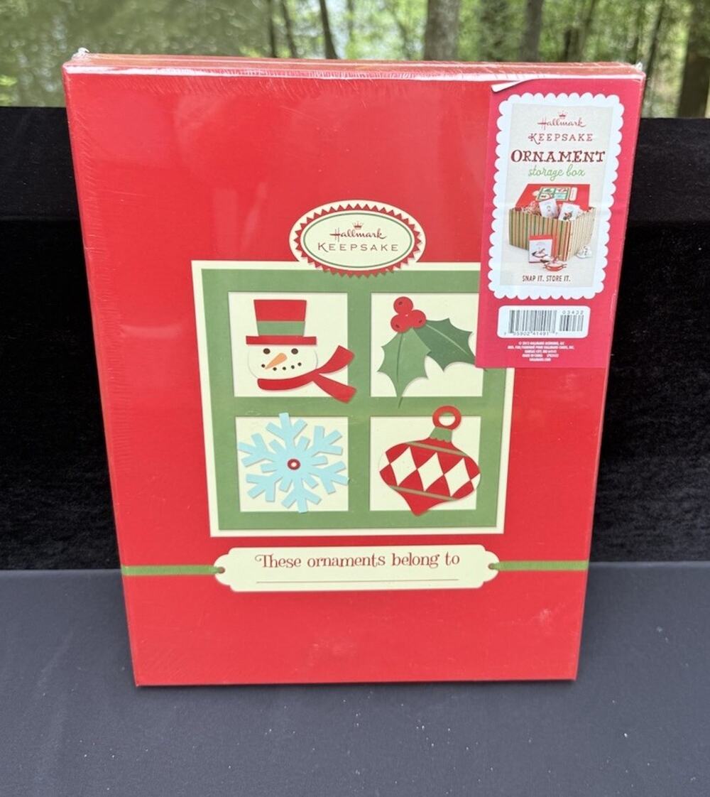 Vtg Hallmark Keepsake Ornament Storage Box NIP 2007 Christmas Striped New!